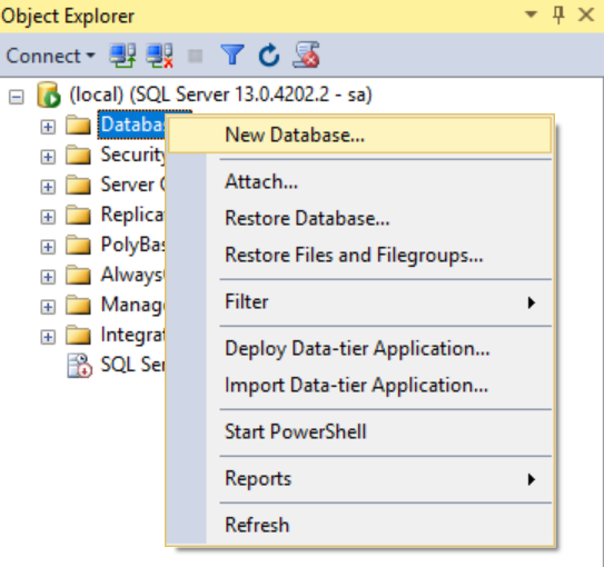 Creating a mybookstore database in SQL Server – CODE