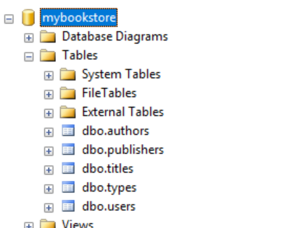 Creating a mybookstore database in SQL Server – CODE
